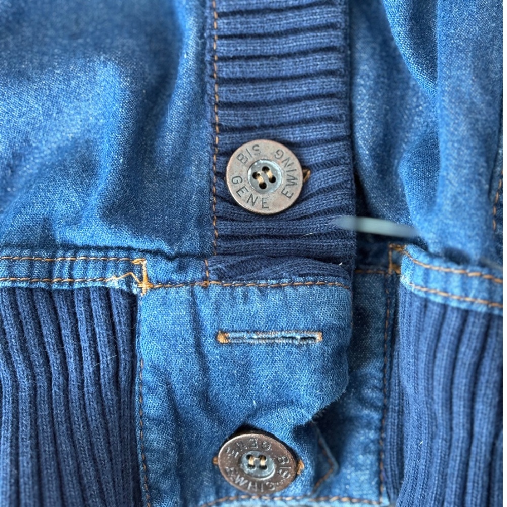 Collectible Vintage Gene Ewing BIS Denim Bomber Jacket | Oversized Unisex - Picture 8 of 11